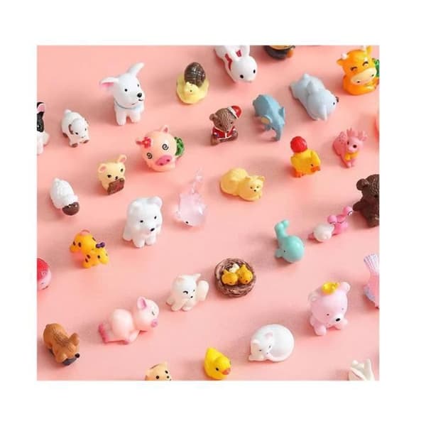 12 stk. Mini Blind Box - Søde Mini Dyrefigurer, Tilfældige Dyrelegetøj Blindpose, til Påskeæg Figurer [YJD]