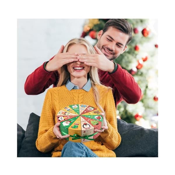 24 adventskalenderbokser til å fylle, 24-dagers nedtelling, tomme papirbokser til kalender [YJD]