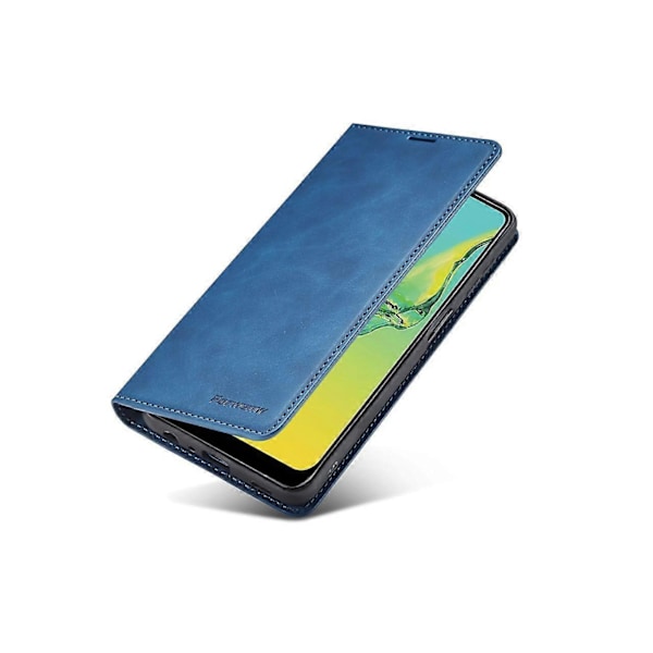 Samsung Galaxy A32 5G Fodral, Premium PU Läder Omslag TPU Stötfångare med Korthållare Ställ Dold Magnetisk Stötsäker Flip Plånboksfodral [HK] Blue