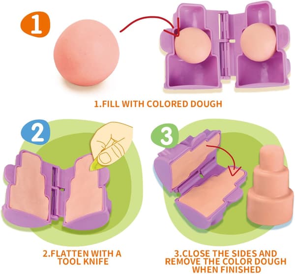 Play Doh sæt til børn 4-8 år med søde kagekreationer og 5 designs [YJD] Cake