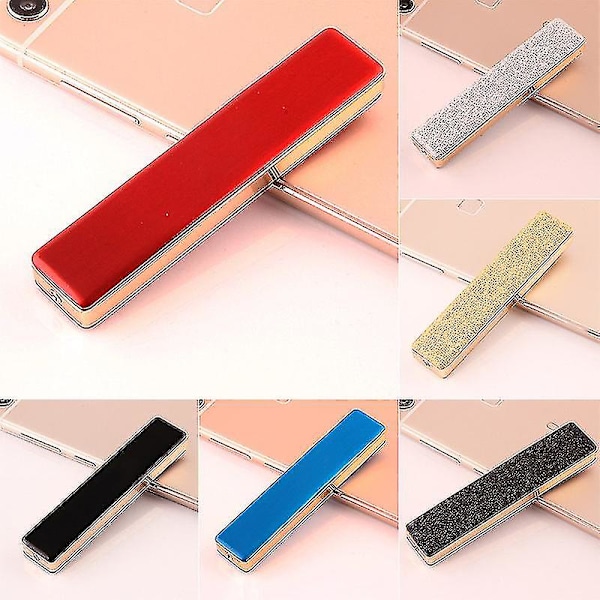 Elektrisk Tändare USB Uppladdningsbar Flamfri Vindtät Slim Design Med USB-Kabel SX[YJD] gold