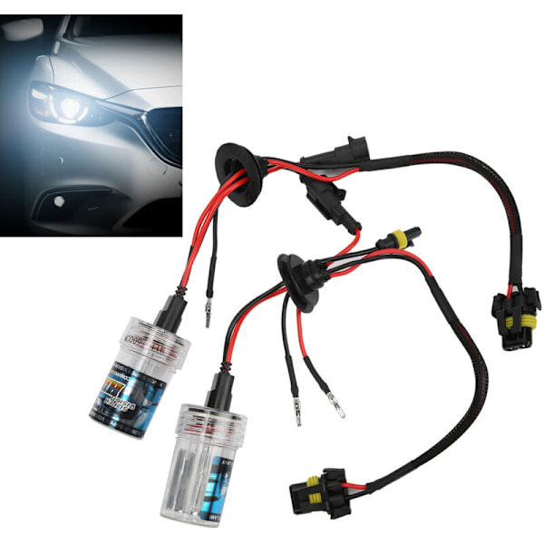 Hodelykter, HID Xenon Hodelykter, 2 stk H11 Hodelyktpære 35W 6000K 3250LM Høy Lysstyrke Hvitt Lys L