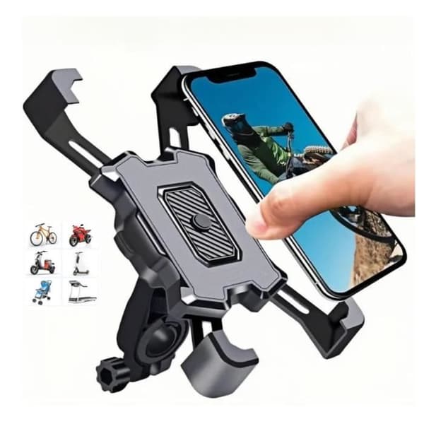 Universal cykeltelefonhållare - Anti-fall - 360° rotation [YJD][YJD] Black