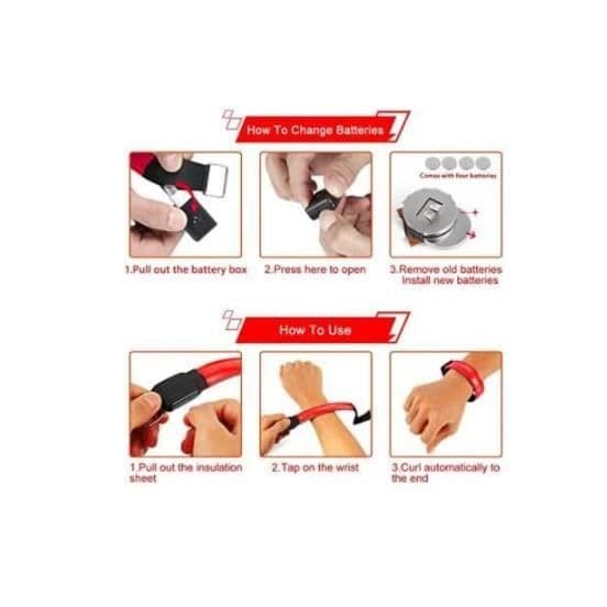 Reflekterande LED-armband - Ej specificerat - Justerbart - Uppladdningsbart - 3 belysningslägen - 2-pack [YJD][YJD]