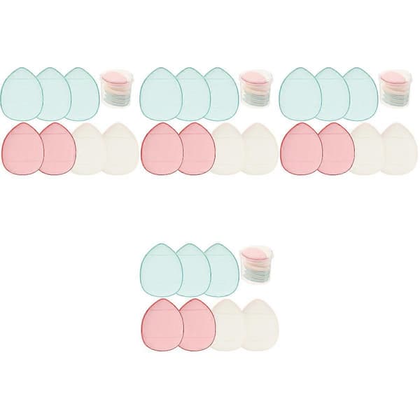 Ventilerande fingerpuff mini-sminkpuff för sminkbruk 28 st ansiktsskönhet[YJD]