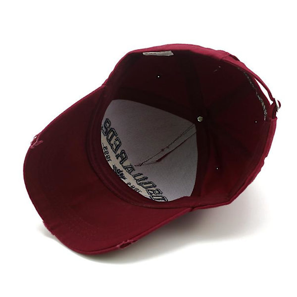 Mænds Baseball Cap Bomuldsspidset Cap Mænds Casual Sports Cap Broderi Bogstaver Dsquared2 Sort  (YJD)