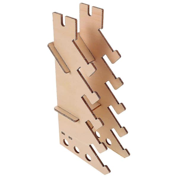 Finger Skateboard Display Rack Finger 5 Layers Wood Board Holder - Golvställ trä Skateboard Organizer Display Hylla Mini Longboard Förvaring Han[YJD]