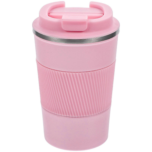 Kreativ Vattenkopp Multifunktionell Kaffekopp Isolerad Vakuumkopp Utomhus Vattenkopp (380ml)[YJD] Pink 15X9CM