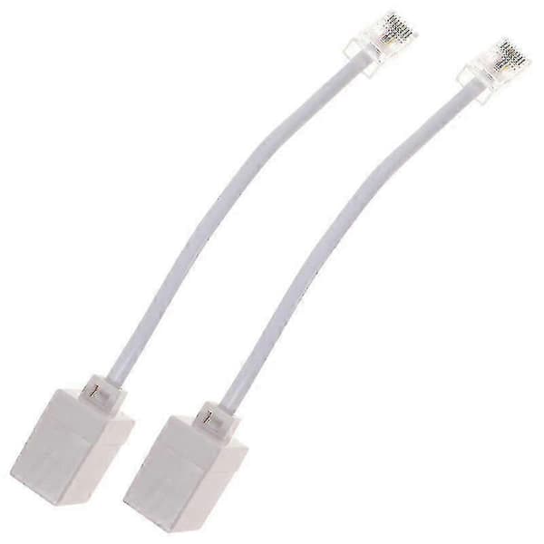 2st Rj11 Till Rj45 Adapter Telefon Till Ethernet Adapter Telefon Till Ethernet Kabel[HSfF][YJD]