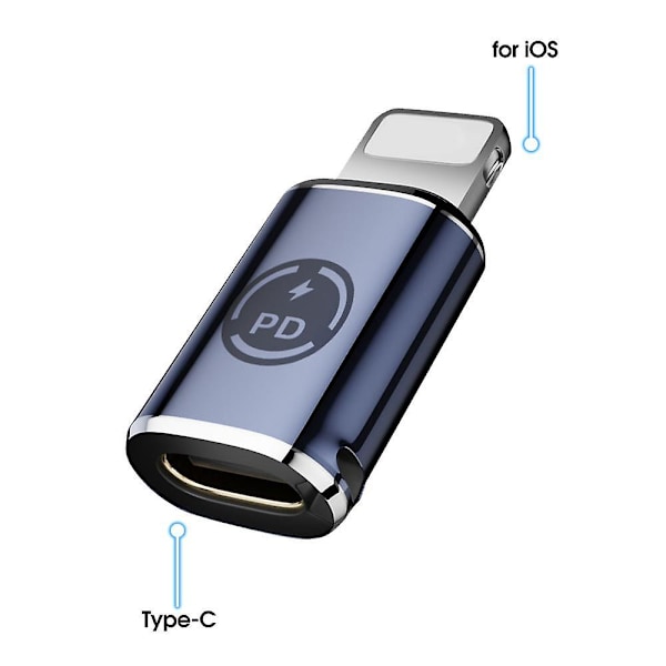Fonken Snabbladdning PD27W Lightning Kabeladapter För iPhone iPad Typ C till Lightning Konverter Adapter Data Synk Anslutning[HK] as the picture Style 02
