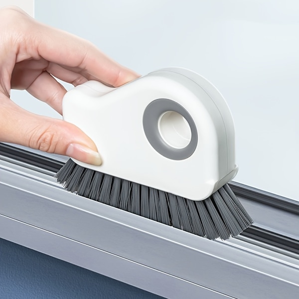 1 kpl ProClean 2-in-1 Ikkuna- ja Saumanpuhdistusharja - Kestävä Kovaharjainen Käsikäyttöinen Työkalu Helppoon Liukuovien Raiteiden, Ikkunaluukkujen ja Tiivisteiden Puhdistukseen 1pc