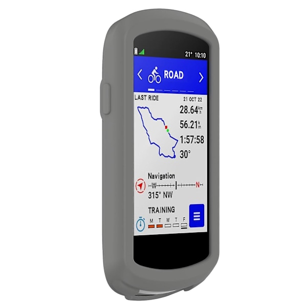 Garmin Edge 1040:lle naarmuuntumaton pehmeä silikonikuori pyöräily-GPS-tietokoneen suojaksi (YJD) Dark grey Style A