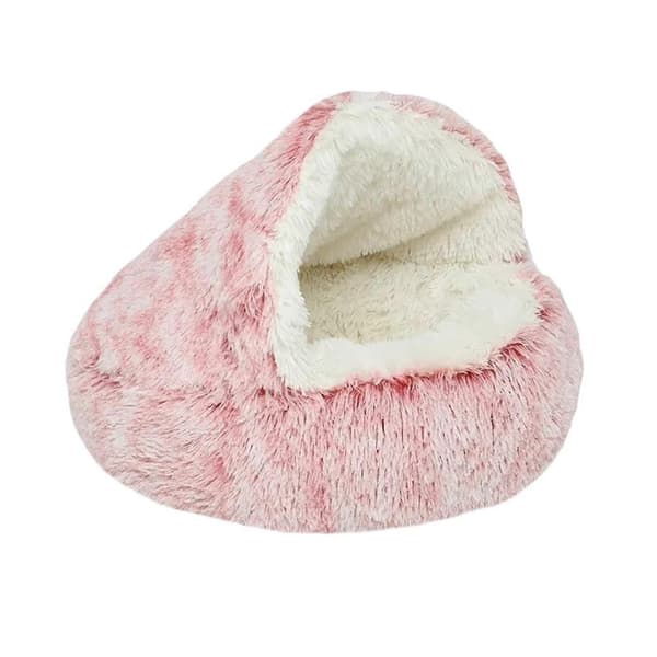 Vinter Varm Plys Katteseng og Dyb Søvn Hundemåtte 40CM Blød Pink Kæledyrsseng til Små Kæledyr[YJD]