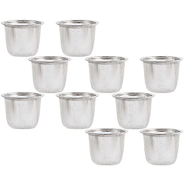 10 stk. tesil i rustfritt stål, finmasket tesil, metall tesil, teinfuser god[YJD]
