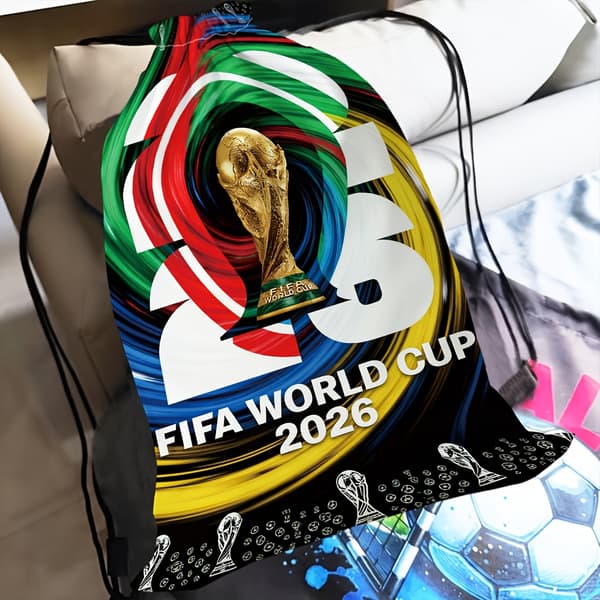 Fifa Rygsæk med snoretræk | Maskinvaskbar, slidstærk softshell, ideel til pendling, rejser, arbejde og udflugter, justerbar snoretræk Cl[YJD] Drawstring Backpack (30*40)
