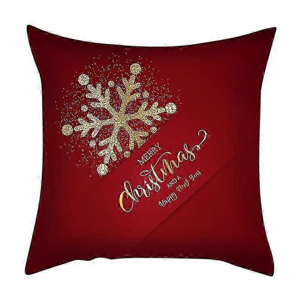 4-pakning juleputetrekk 45x45 cm, festlige dekorative putetrekk til sofa, jul