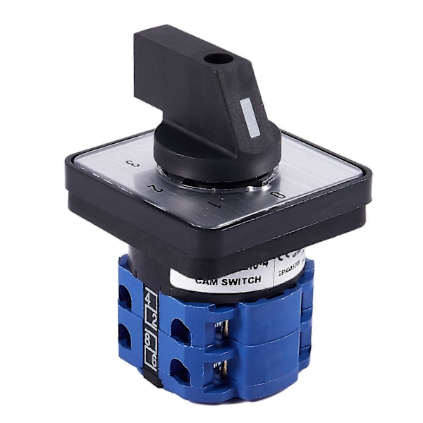 8 Terminaler 5 Posisjoner Master Control Cam Switch 20a Svart+blå