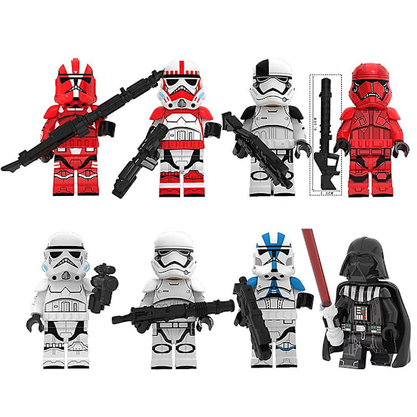 Clone Trooper Commander Minifigurer Star Wars Byggklossar Leksaker
