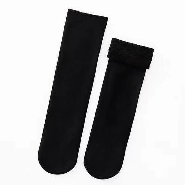 1-5 Par Dam Vinter Termiska Strumpor Tjocka Varma Kashmir Ull Nylon Snö Sammet Stövel Foder Hem Golvstrumpor för Komfort[YJD] One Size