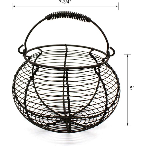 Rustikk Tråd Ægkurv med Svømmende ASA Vintage Primitives Mødekurv