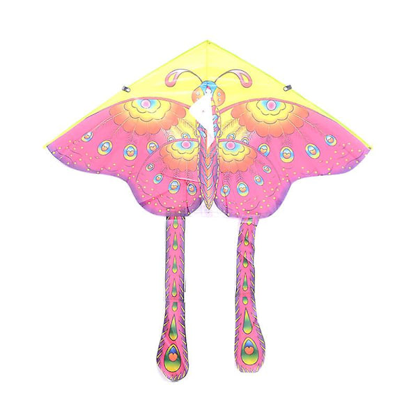 Satunnainen 1 kpl 90*50cm Sateenkaariperhosleija Ulkoilu Lasten Leija Temppuleija Surffaus 50m Ohjaustangolla ja Siimalla[YJD] Random color 1 Pcs