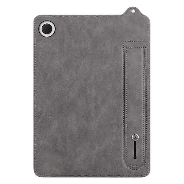 Til Samsung Galaxy Tab A9 X110 X115 Etui Håndrem Støttefod Læder Tablet Cover -[HK] Multicolor Grey