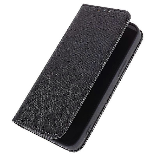 Honor Magic7 Lite 5G/ X9c 5G Kotelo Ristikkäinen Nahkainen Puhelinkuori Piilotettu Magneettikiinnitys[HK] Black