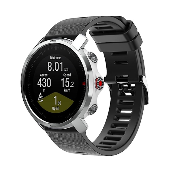 För Polar Grit X Silikonarmband Fallsäkert Armband Svettsäkert Loop Armband 22mm[HK] Black