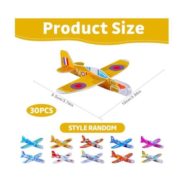 Polystyren Gliderfly – 30 stk. – Tilfeldig farge – Barn – Unisex[YJD] Random color