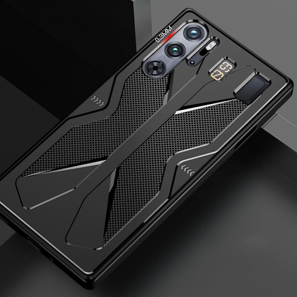 För ZTE nubia Red Magic 9 Pro 5G/ 9 Pro+ 5G Skal Anti-drop Mjuk TPU Telefon Baksida Skydd (YJD) Black