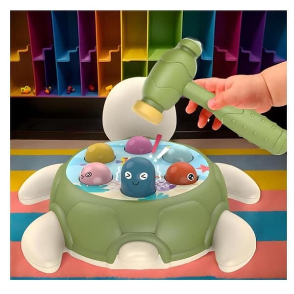 Whack-a-Mole-spel, interaktiv sköldpaddstouchleksak - pedagogisk, interaktiv och rolig