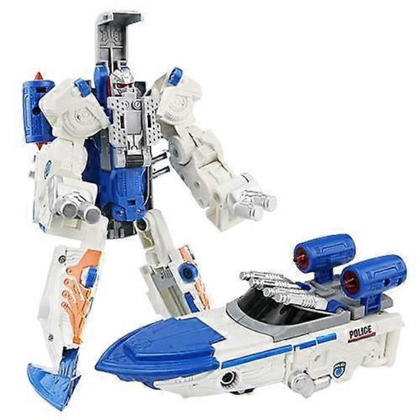 Dreng Legering Transformation Voltron Speedbåd Transformation Legetøjsbil Robot Model[YJD] Speedboat