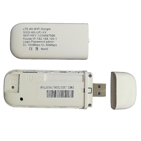 Olåst 4g Lte Usb Modem Mobil Trådlös Router Wifi Hotspot Simkortplats[YJD] White 1 Pc