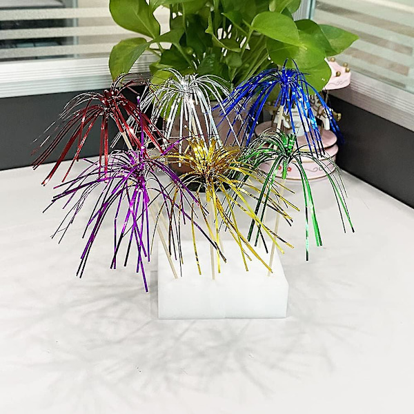 Palmträdspickar, 50-pack, Cocktailpickar, Cocktailpinnar, Dekorationer, 6 Färger, Cocktailtillbehör, Mat- och Dryckdekoration för Festtillbehör