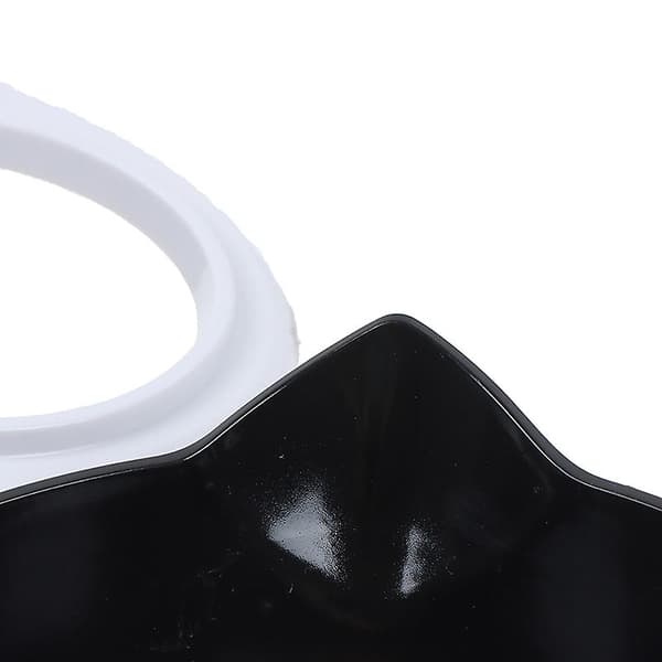 Skridsikre Katteskåle Dobbelte Kæledyrsskåle Med Hævet Stativ Kæledyrsfoder- og Vandskåle[YJD] black white 2pcs