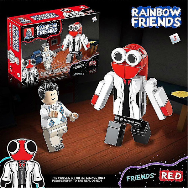 2023 Rainbow Friends Byggklossar Set, 8 Färger Actionfigurer Leksaker Blå/Lila/Grön/Orange/Gul/Röd/Rosa/Blomma, Perfekta Gåvor  (YJD)