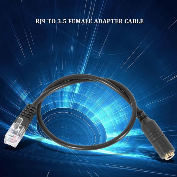 RJ9 til 3,5 mm konverterkabel til telefon-pc-headset [YJD]