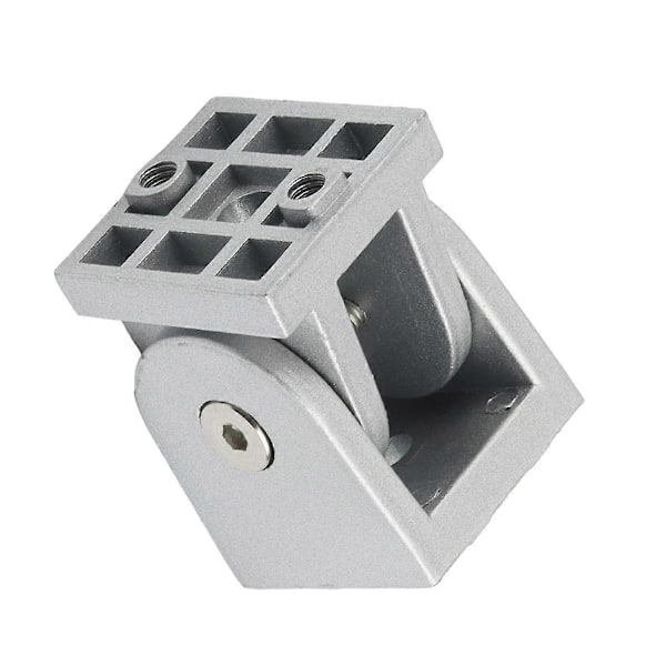 4040 Flexibel Gångjärnsled Pivotfog Aluminiumbeslag Rätvinkelkontakt för Aluminiumprofil[HK] Silver