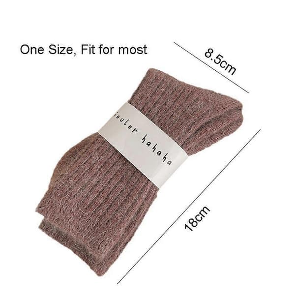 Lange Strømper Mode Cashmere Vinter Varme Fløjlsstrømper Tykke Striber Lange Strømper Termiske Midt Rør Strømper Til Kvinder[YJD] One Size