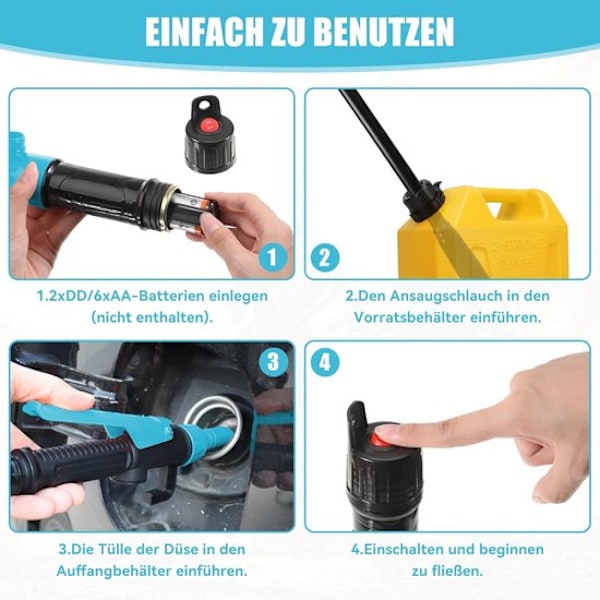 Bärbar elektrisk bränslepump för bensin, 12V DC-driven, dränkbar pump[YJD]