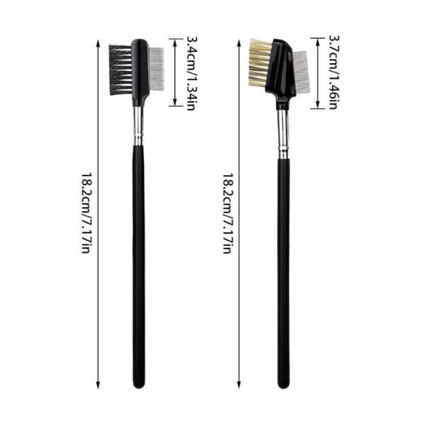 Plejekam - 2 Stykker - Tårestain-resistent - Rustfrit Stål - Syntetisk Fiber [YJD][YJD]