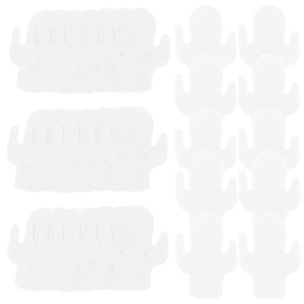Smyckesvisningskort vitt papper kreativ kaktusformad 100-pack [YJD]