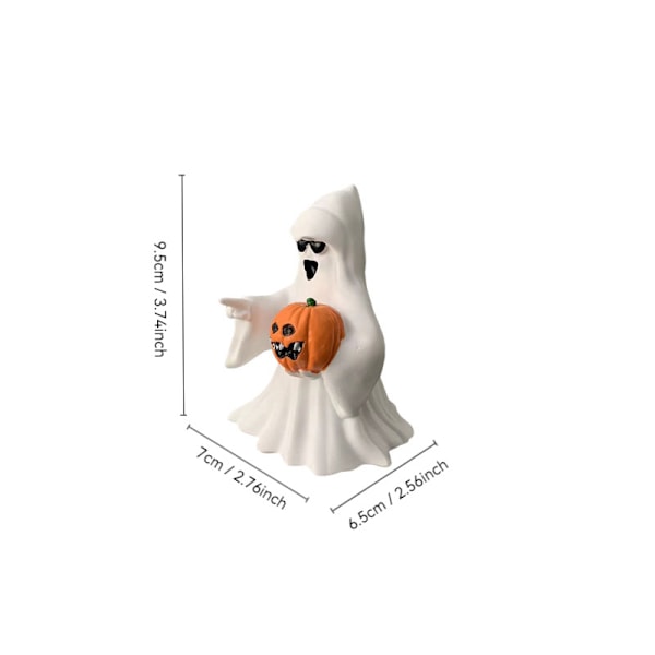 Amazonin uudet söpöt haamu-keskisormi-koristeet Halloweeniin (kk) Pumpkin Ghost