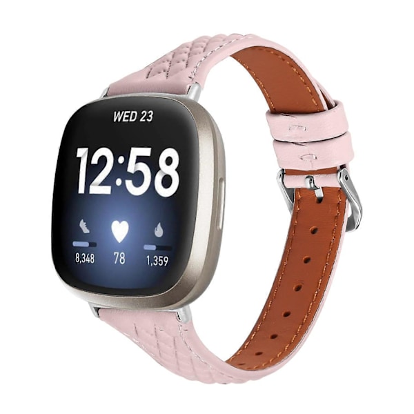 För Fitbit Versa 3/Sense Toppskikts Koskinn Rombsdesign Klockarmband[HK] Style A Multicolor