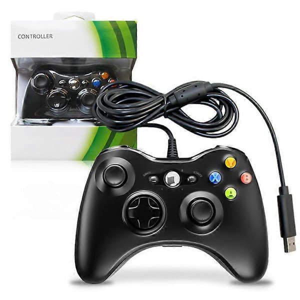 Xbox-controller med ledning og headset-stik til Xbox 360 og PC - Sort[YJD]