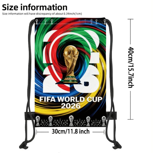Fifa Rygsæk med snoretræk | Maskinvaskbar, slidstærk softshell, ideel til pendling, rejser, arbejde og udflugter, justerbar snoretræk Cl[YJD] Drawstring Backpack (30*40)