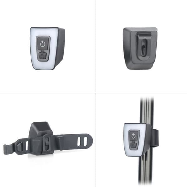 Cykelbaglygte - USB genopladelig - Rød - For synlighed - Unisex (YJD)