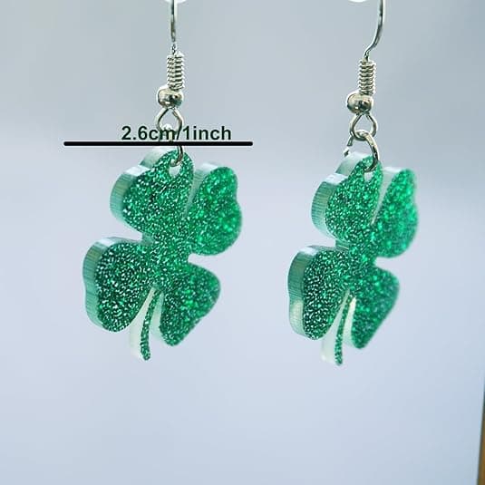 Grønn Shamrock Anheng Irland Dame Lykkeamulett Tilbehør[YJD]