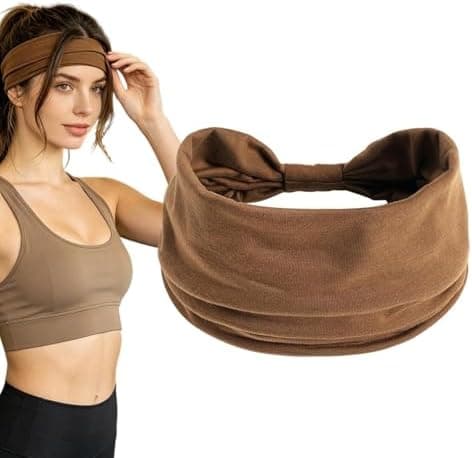 Hårbånd - Mykt Boho Knutet Motehodebånd for Kvinner, Elastisk Komfortabelt Pannebåndsett | Stoff Elastisk Design, Daglig Bruk Hårkontroll[YJD] Brown