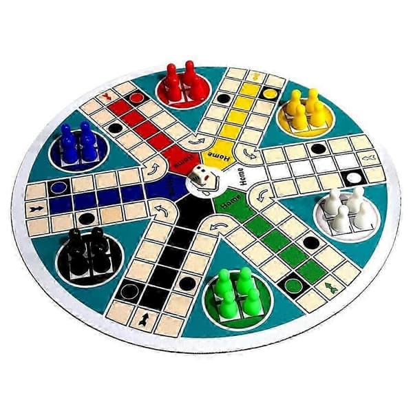 Cirkulärt Ludo-spel för 6 spelare [YJD] A